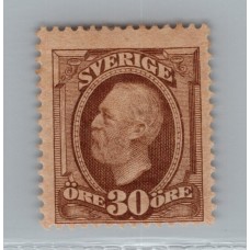 SUECIA 1891 Yv 47 ESTAMPILLA NUEVA CON GOMA 70 EUROS